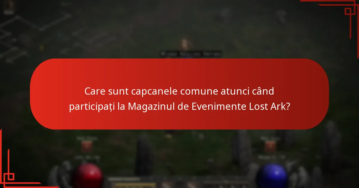 Care sunt capcanele comune atunci când participați la Magazinul de Evenimente Lost Ark?